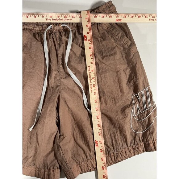 Nike retro parachute tan pink embroidered logo shorts sz XL streetwear lounge - Picture 7 of 13